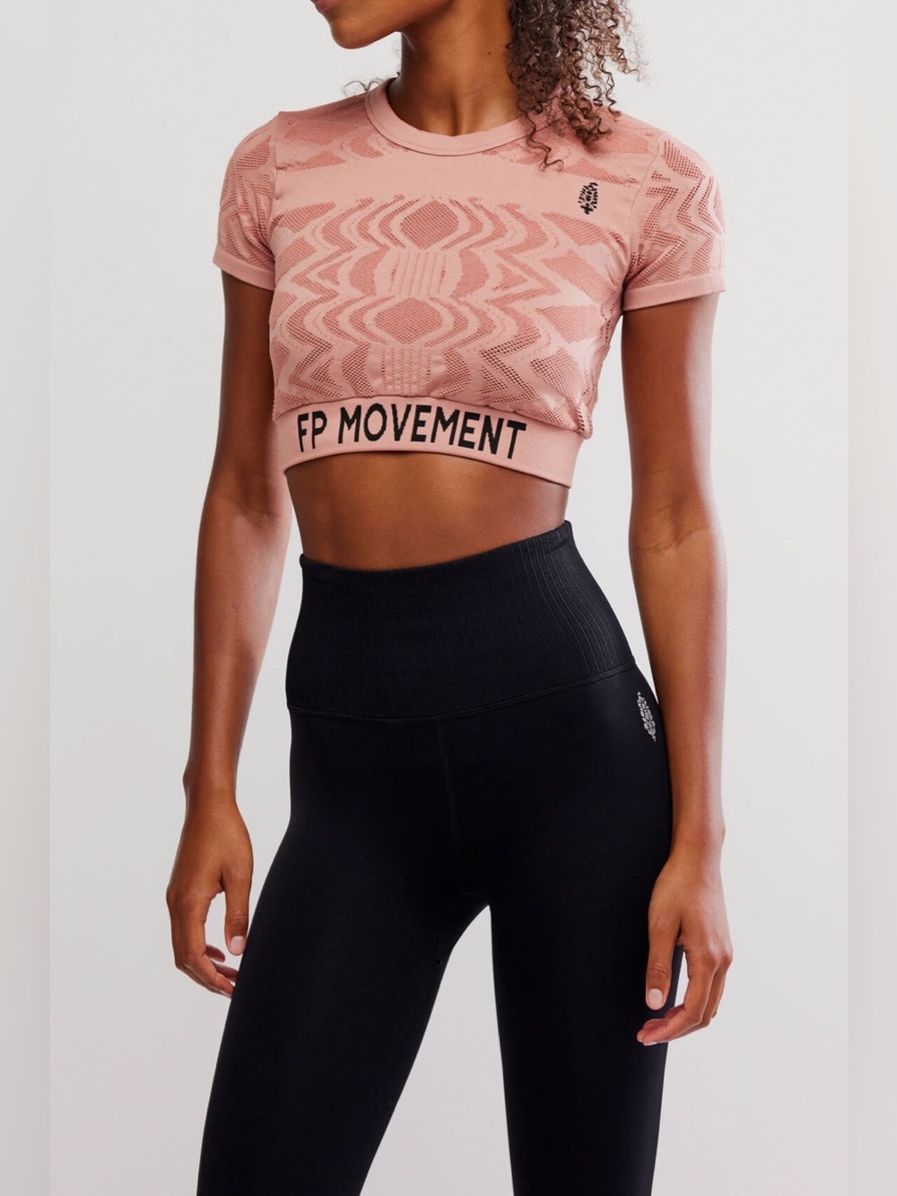 NWOT FP Movement Run The Distance Baby Tee in Petal Pink